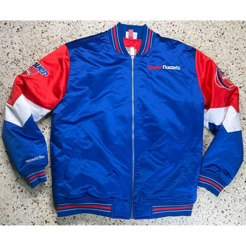 Mitchell & Ness Hardwood Classics NBA Denver Nuggets Retro Logo Jacket Size XL